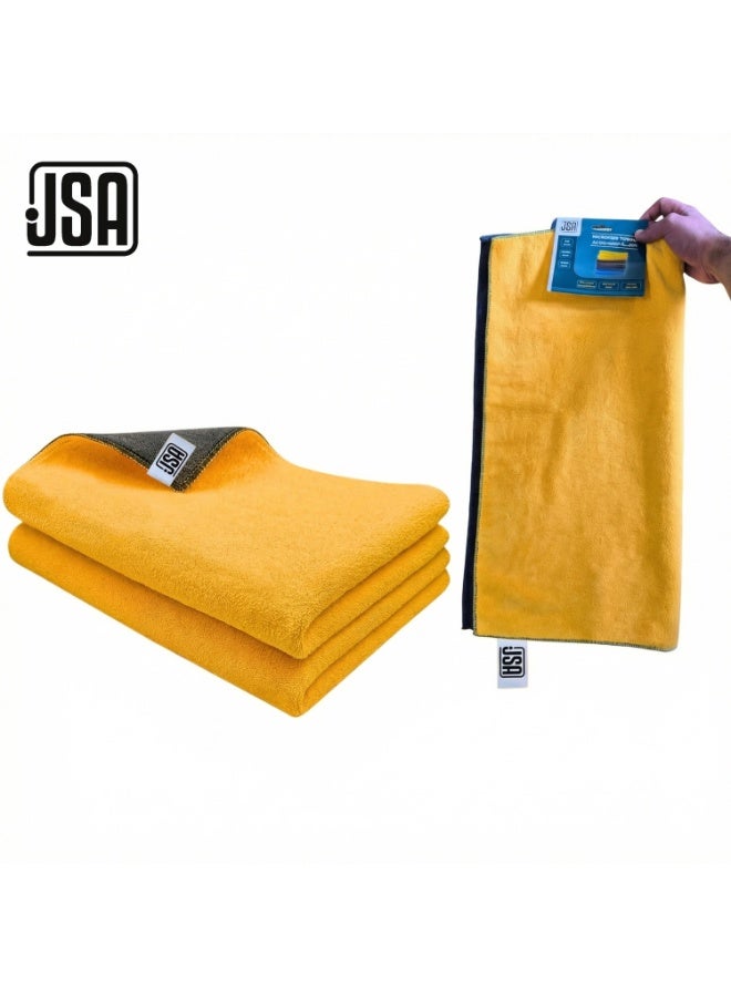 JSA Premium Microfiber Towel 60×60 cm – Ultra-Soft High Absorbency Cleaning and Drying Cloth for Cars and Home Use - Image 1